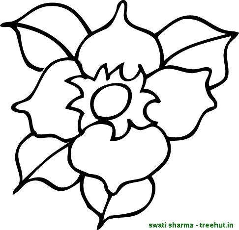 Simple flower colorg pages