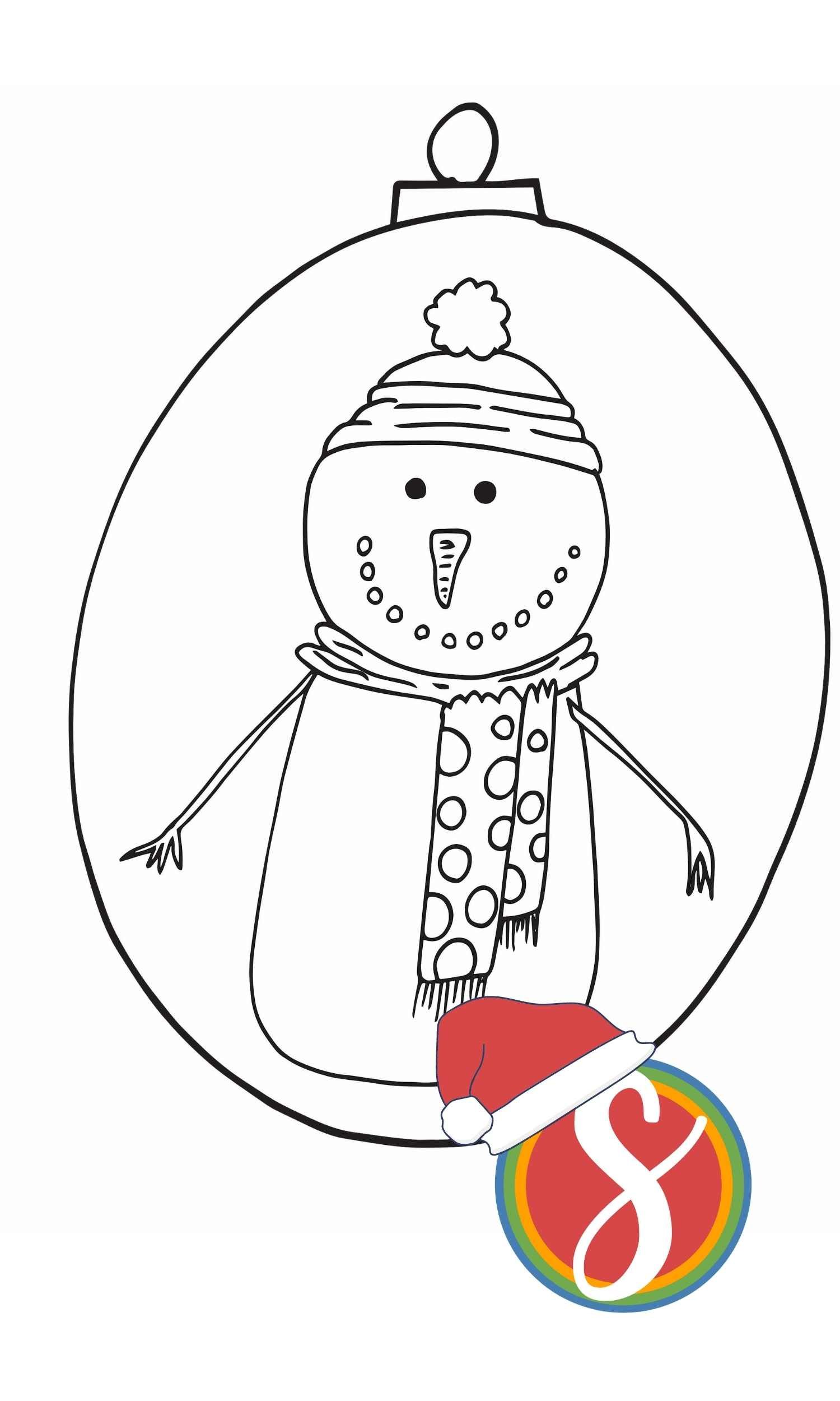 Free christmas ornament coloring pages â stevie doodles