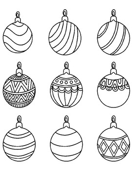 Ornament coloring pages tpt