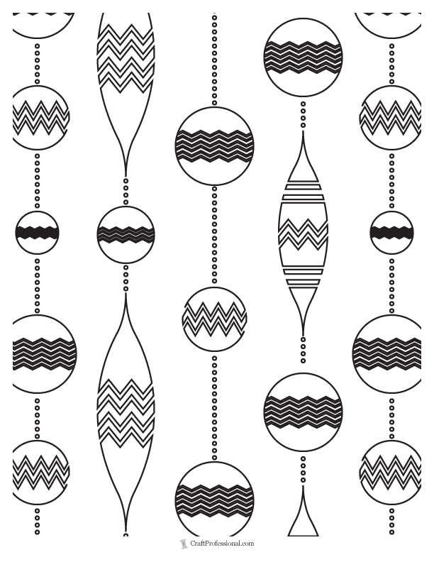Christmas ornament coloring pages