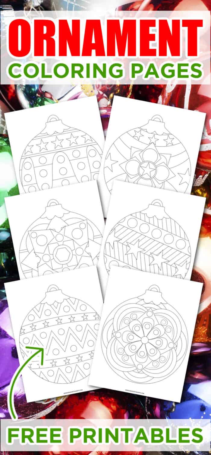 Free printable christmas ornaments coloring pages