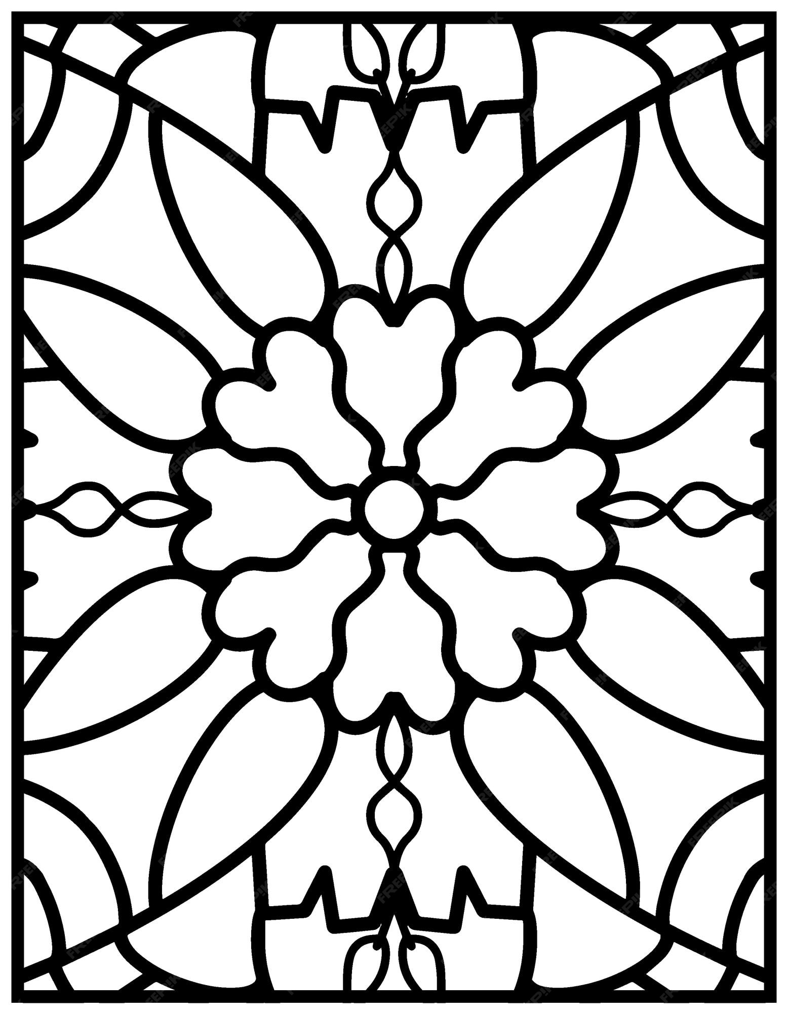 Premium vector simple mandala coloring page with easy and simple mandala patterns for kids or adults