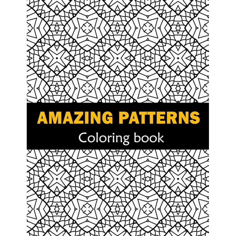 Amazing patterns fun easy and relaxing coloring patterns coloring page featuring easy and simple pattern design meditation relaxation and boost creativity paperback