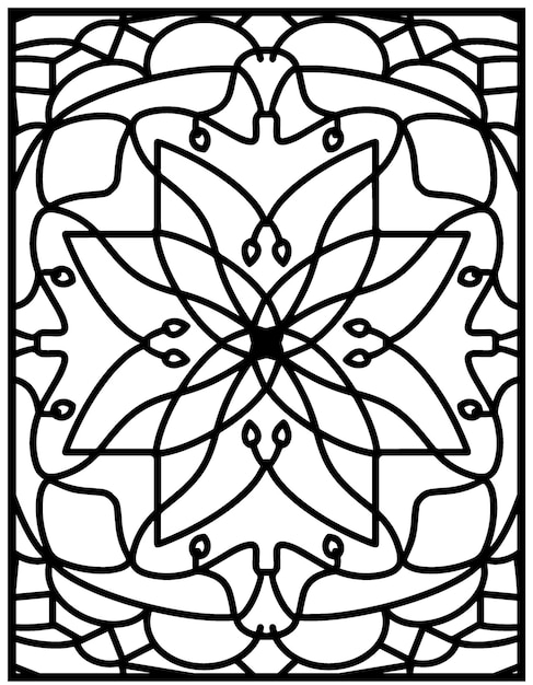 Premium vector simple mandala coloring page with easy and simple mandala patterns for kids or adults