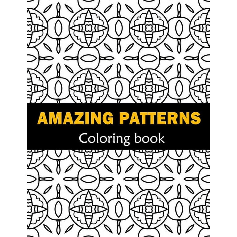 Amazing patterns fun easy and relaxing coloring patterns coloring page featuring easy and simple pattern design meditation relaxation and boost creativity paperback