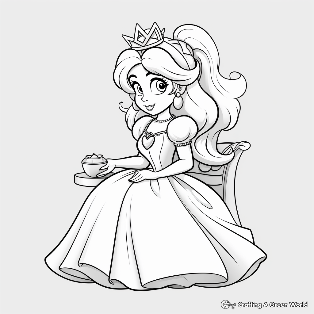 Princess peach coloring pages