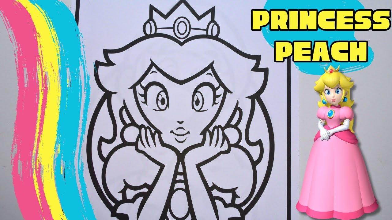 Peach peaches princess peach coloring peach peach coloring page super mario bros yes