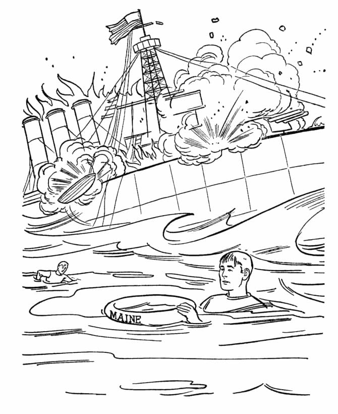 Pearl harbor coloring pages