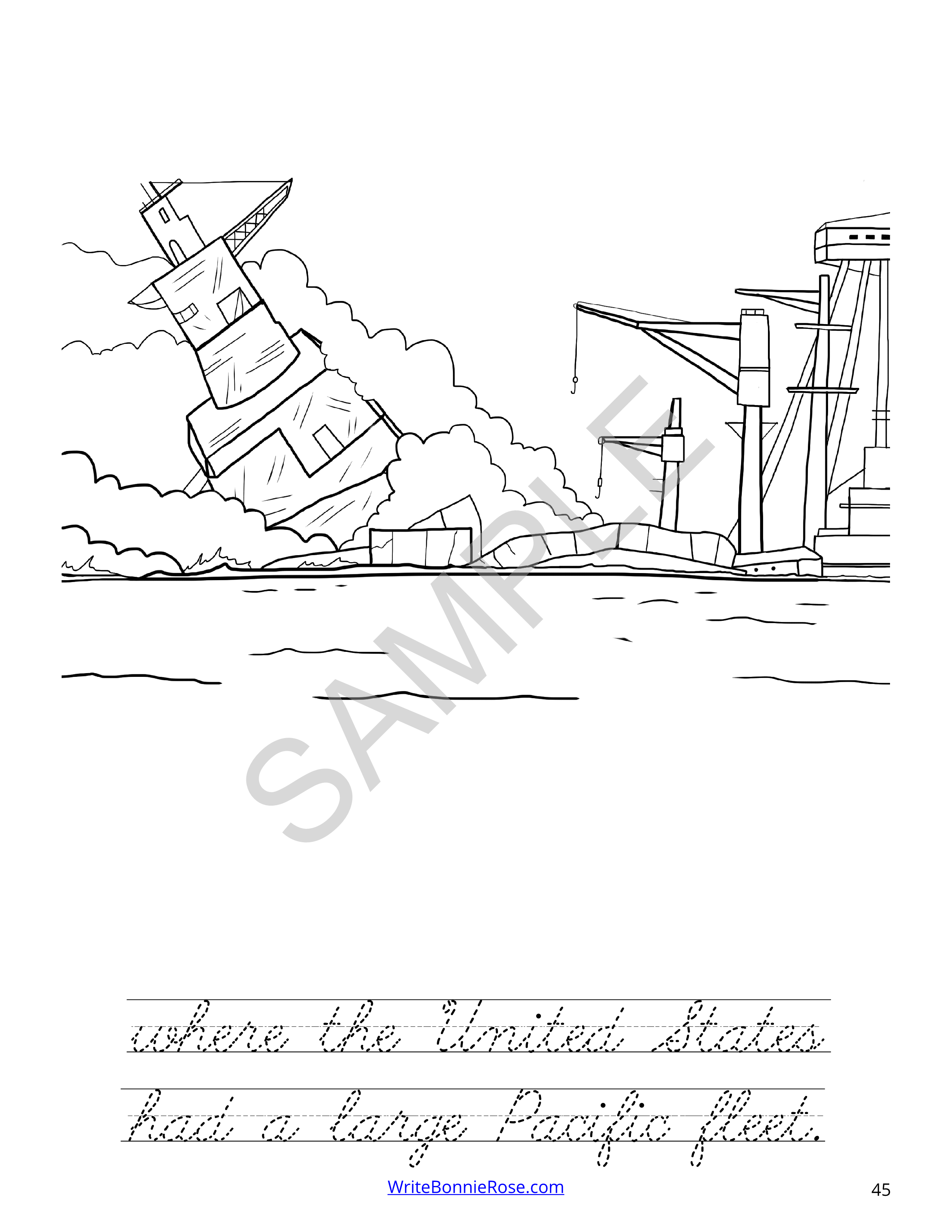 Story of world war ii coloring book
