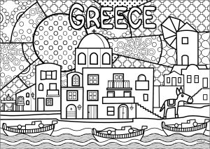 Boat coloring pages for adults kids