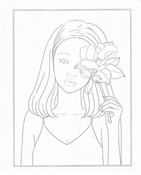 Instant download girls time portrait coloring book pdf coloring books fashion coloring book coloring pages for girls