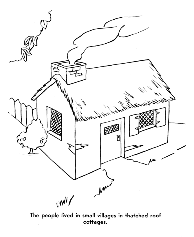 The pilgrims coloring pages pilgrims lived in simple homes coloring pages usa