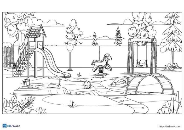 Free printable playground coloring pages pdf