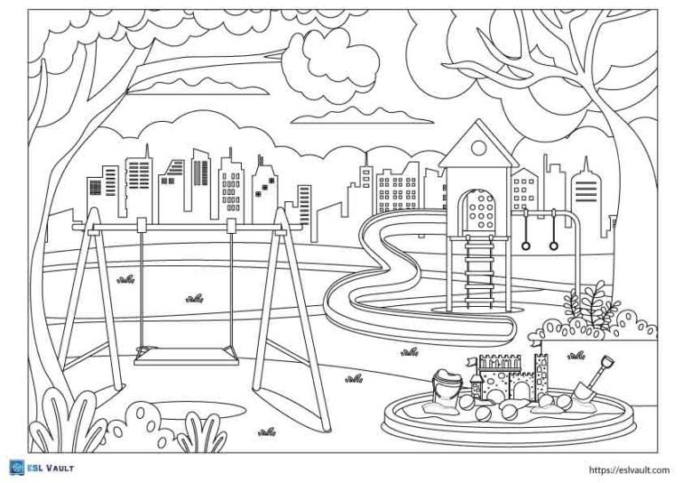 Free printable playground coloring pages pdf