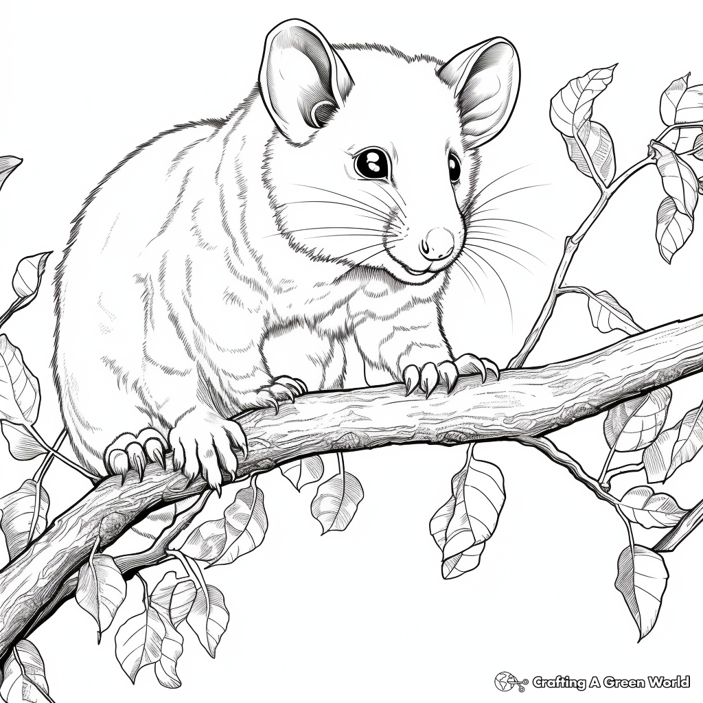 Possum coloring pages