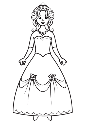 Princess coloring page free printable coloring pages