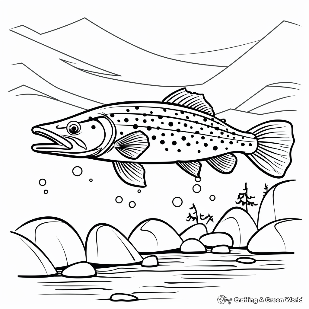 Brook trout coloring pages