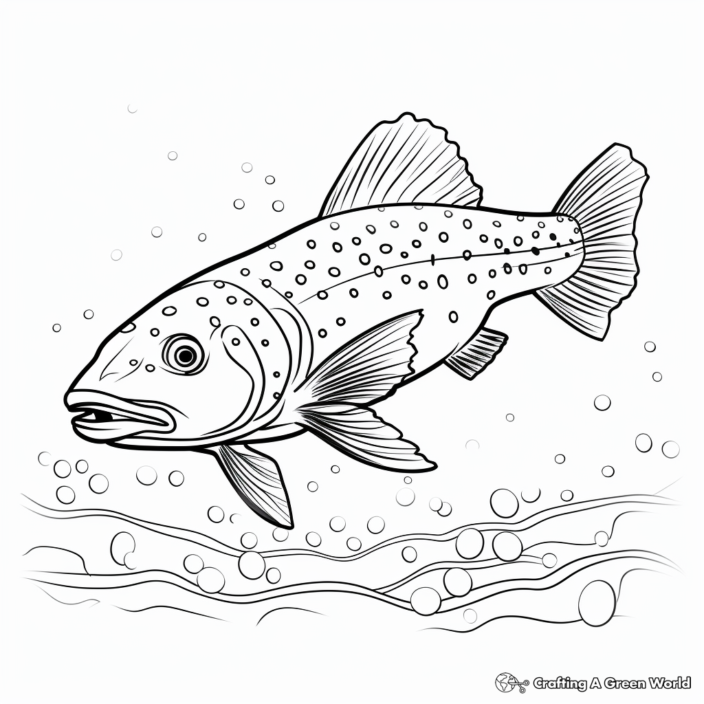 Brook trout coloring pages