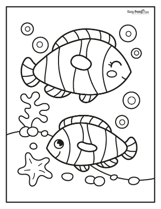 Fish coloring pages