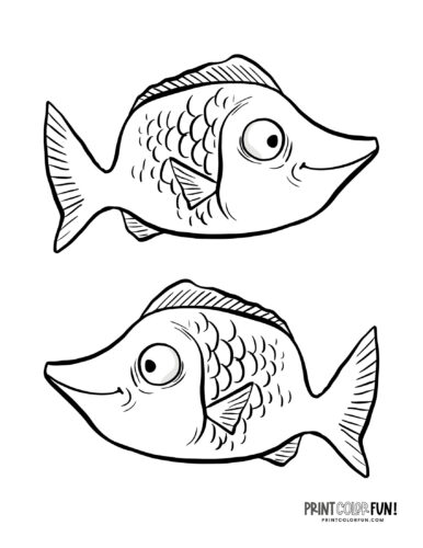 Free fish coloring pages color clipart swim through a sea of creativity activities at