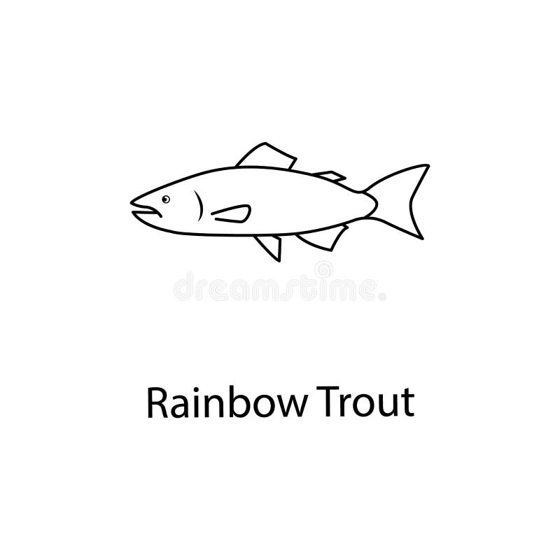 Rainbow trout icon element of marine life for mobile concept and web apps stock illustration