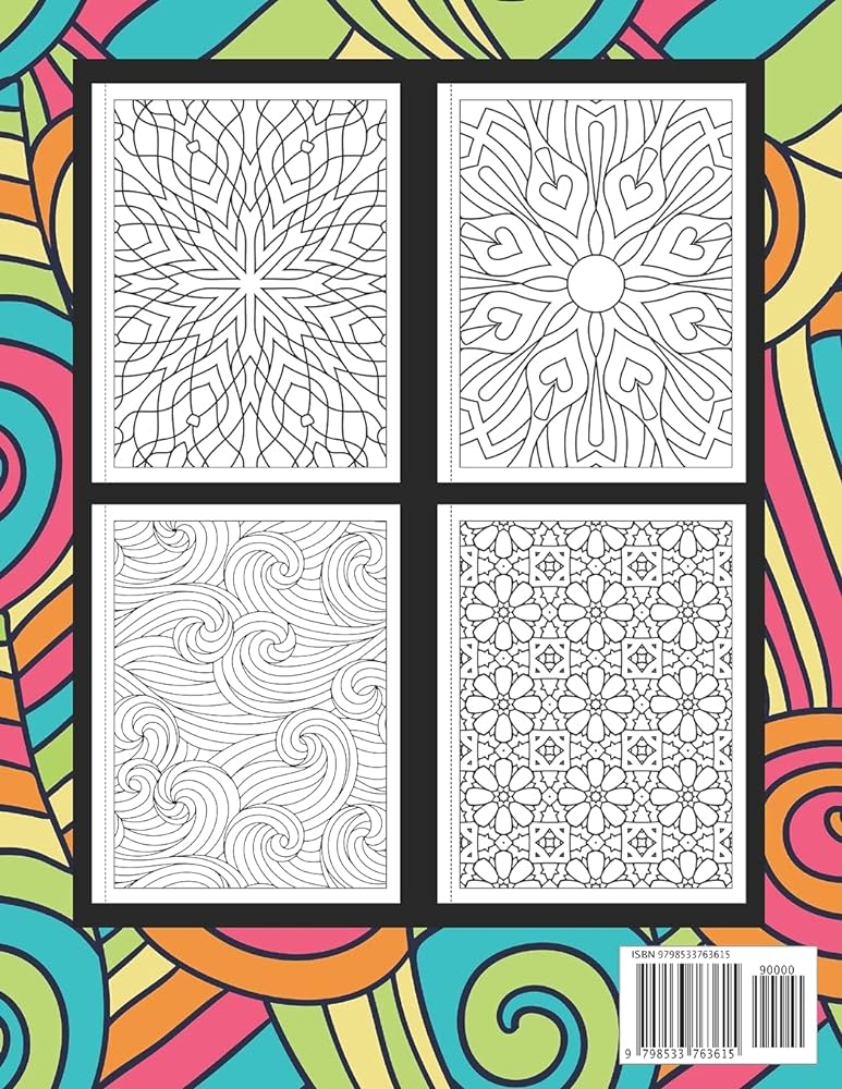 Simple patterns coloring book easy adult coloring pages with relaxing designs for stress relief an anxiety reducing coloring book for women gift idea for seniors and beginners bouchard claire