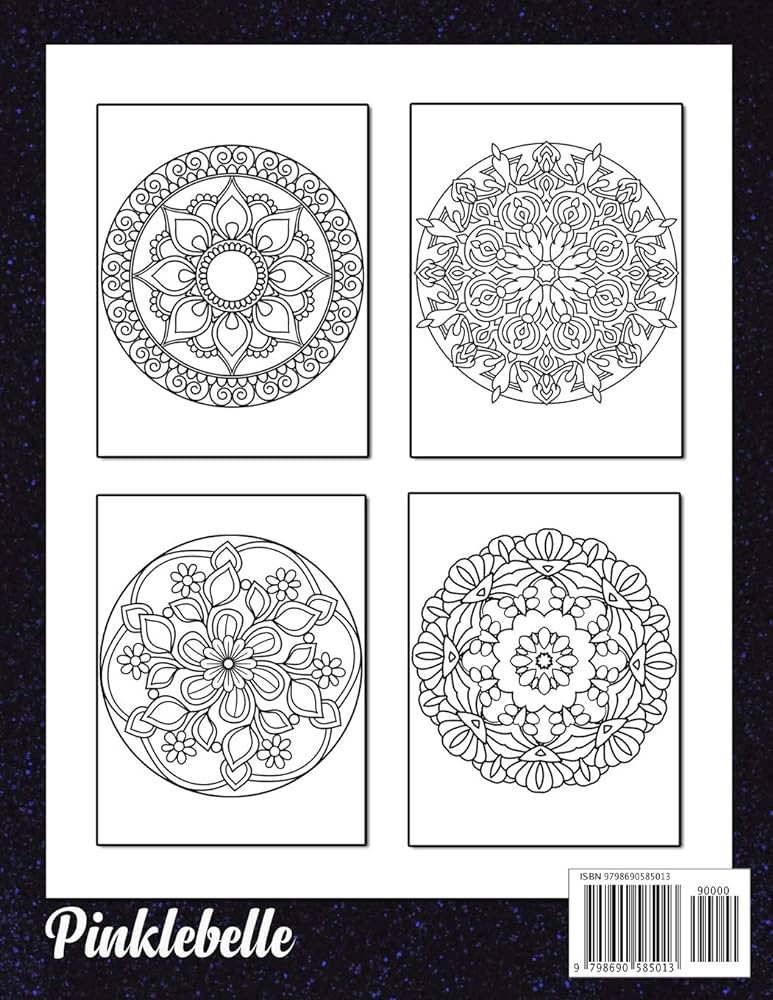 Easy mandalas coloring book for adults relaxation with fun simple and relaxing coloring pages pinklebelle books