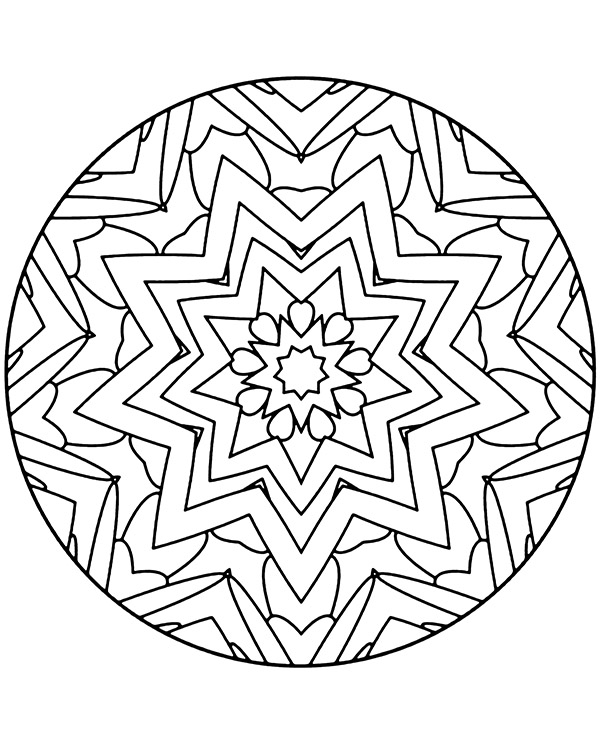 Relaxing mandala free to download or print