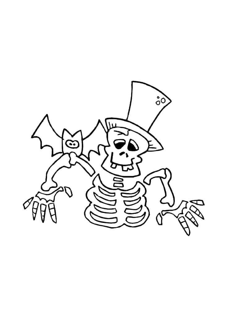 Free printable skeleton coloring pages for kids