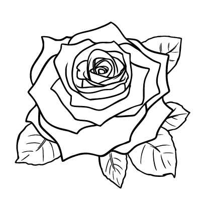 Simple rose coloring pages free coloring pages