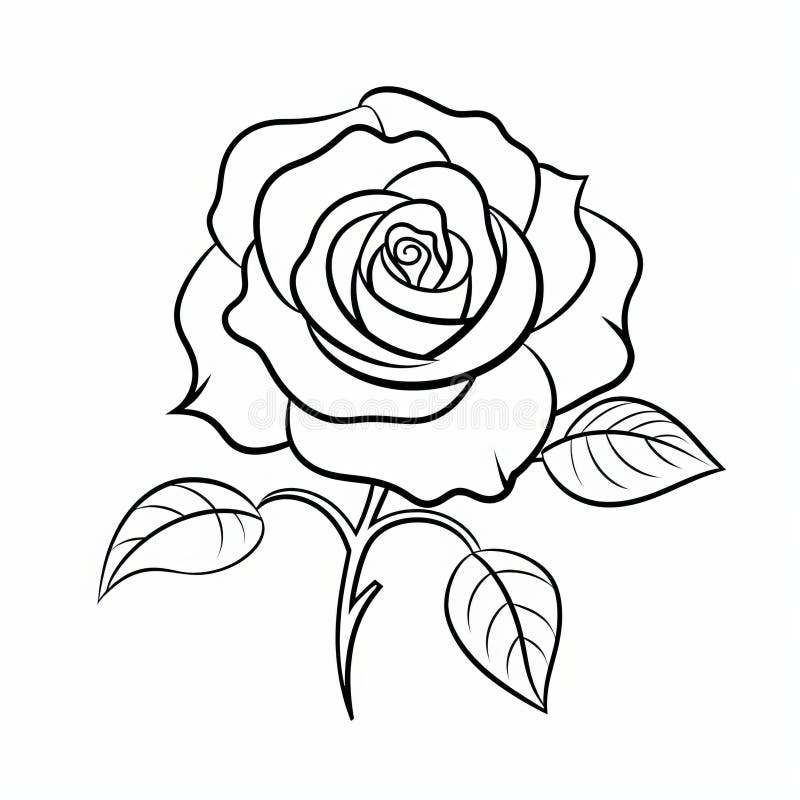 Rose coloring stock illustrations â rose coloring stock illustrations vectors clipart
