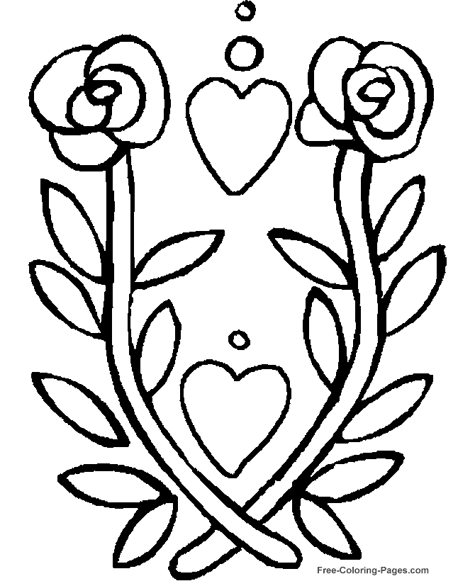 Rose coloring pages