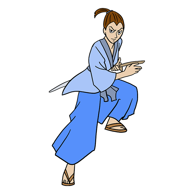 How to draw a samurai