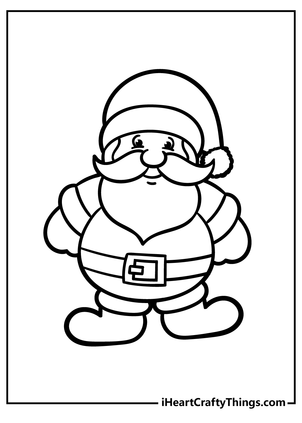 Cute santa christmas coloring pages free printables