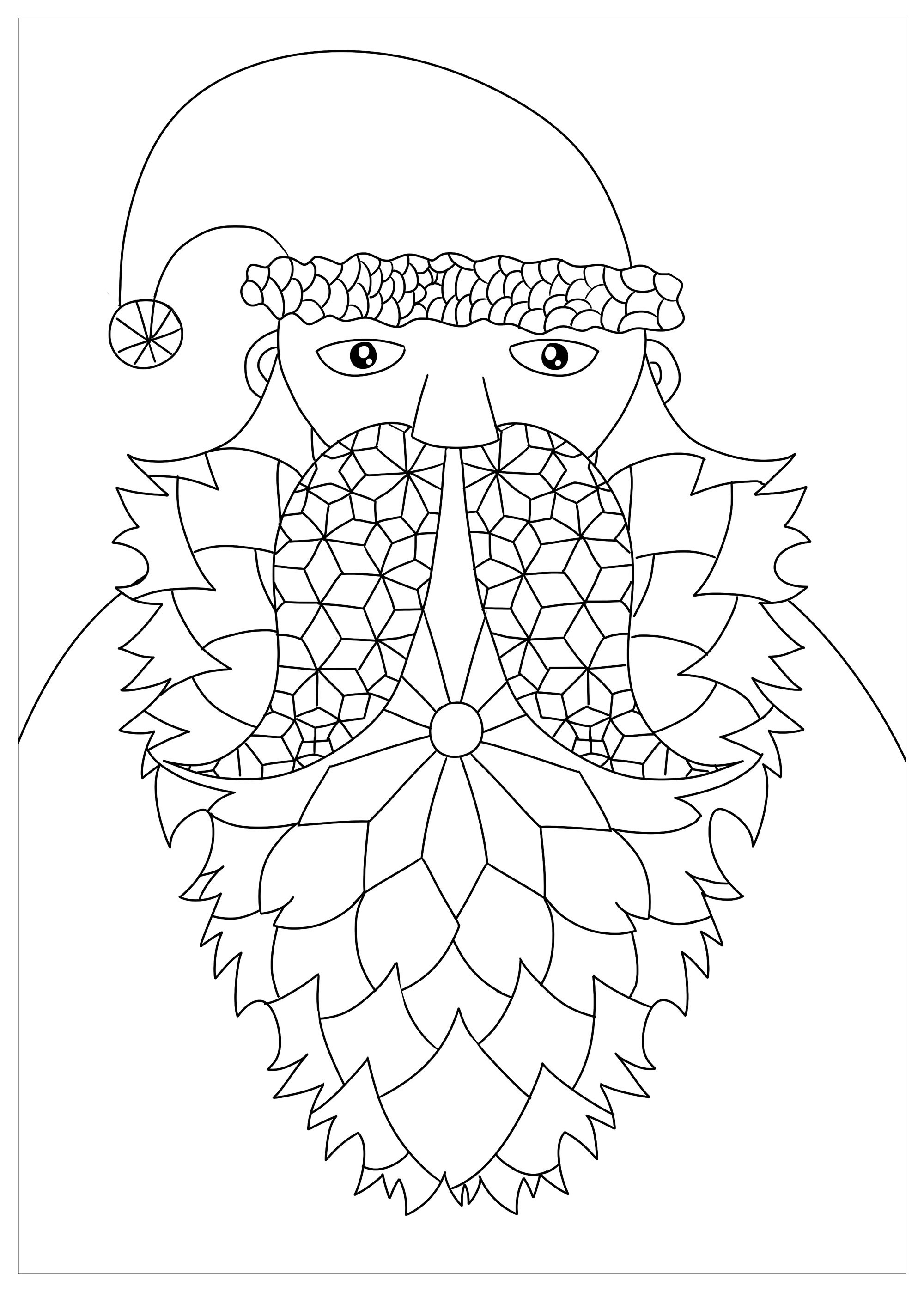 Bearded santa head