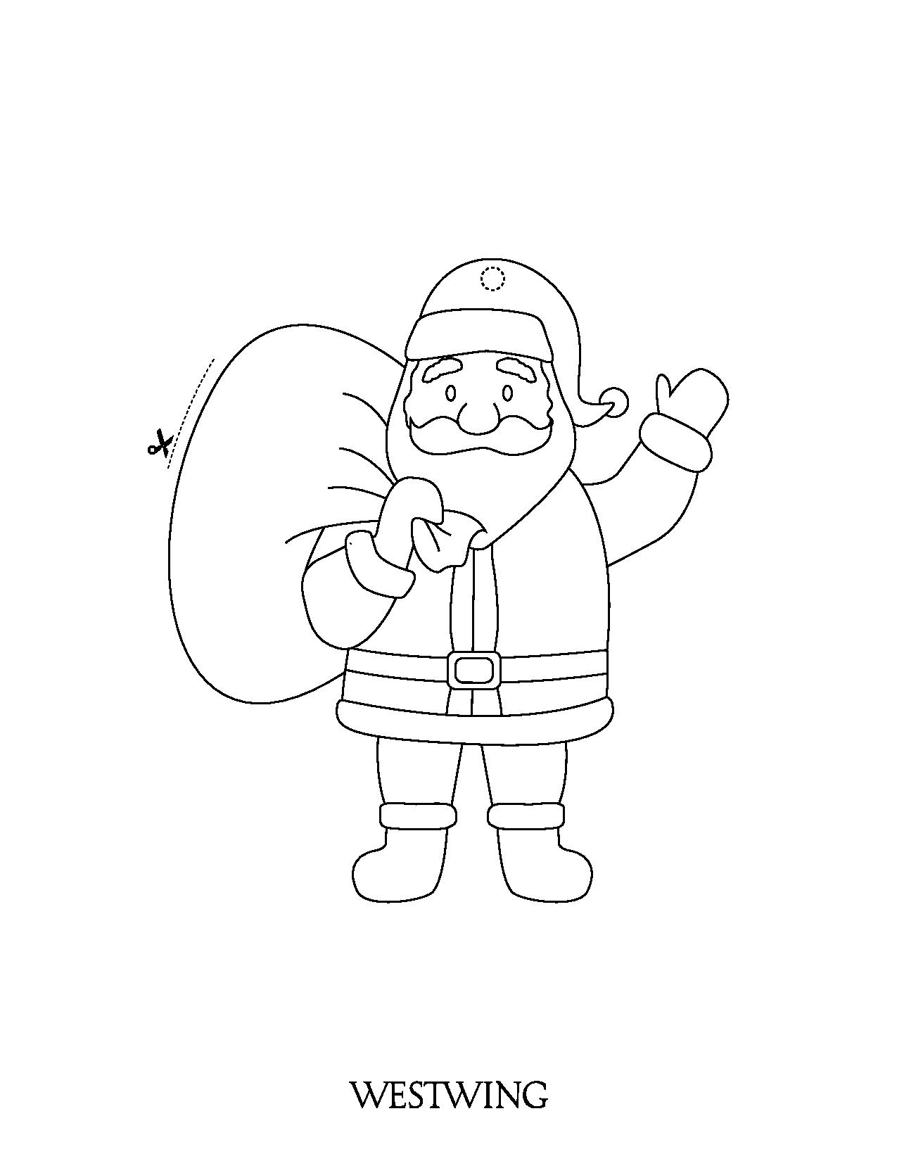 Santa claus to cut out