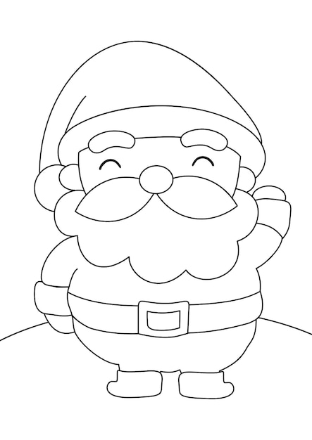 Premium vector christmas santa claus coloring pages a for kids and adult