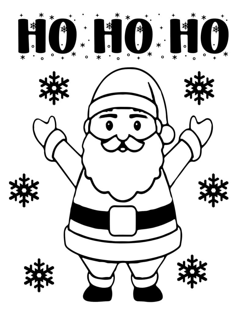 Free printable santa coloring pages for kids