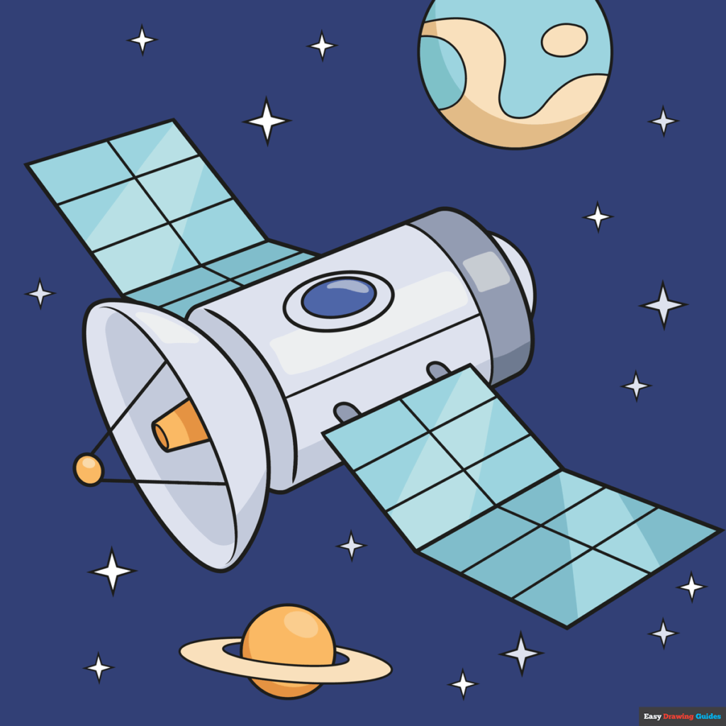 How to draw a satellite