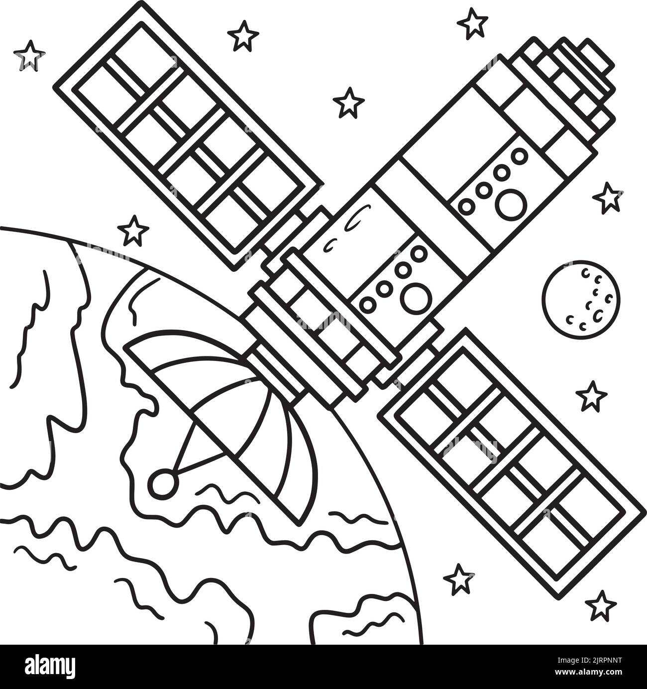 Space satellite coloring book space hi