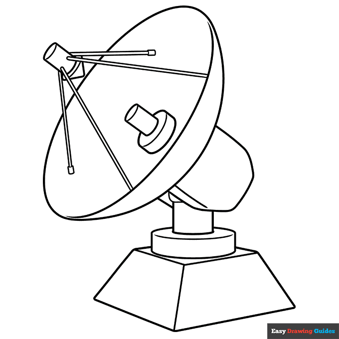 Radar antenna coloring page easy drawing guides