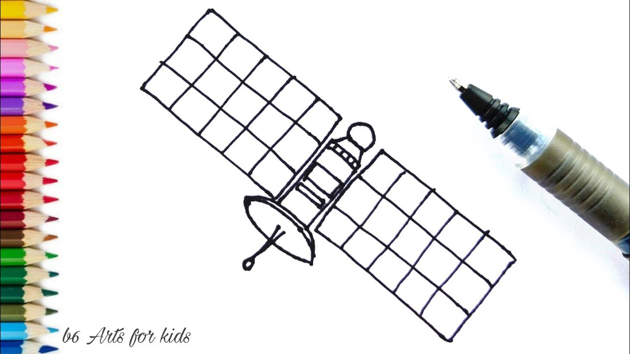How to draw satellite easy