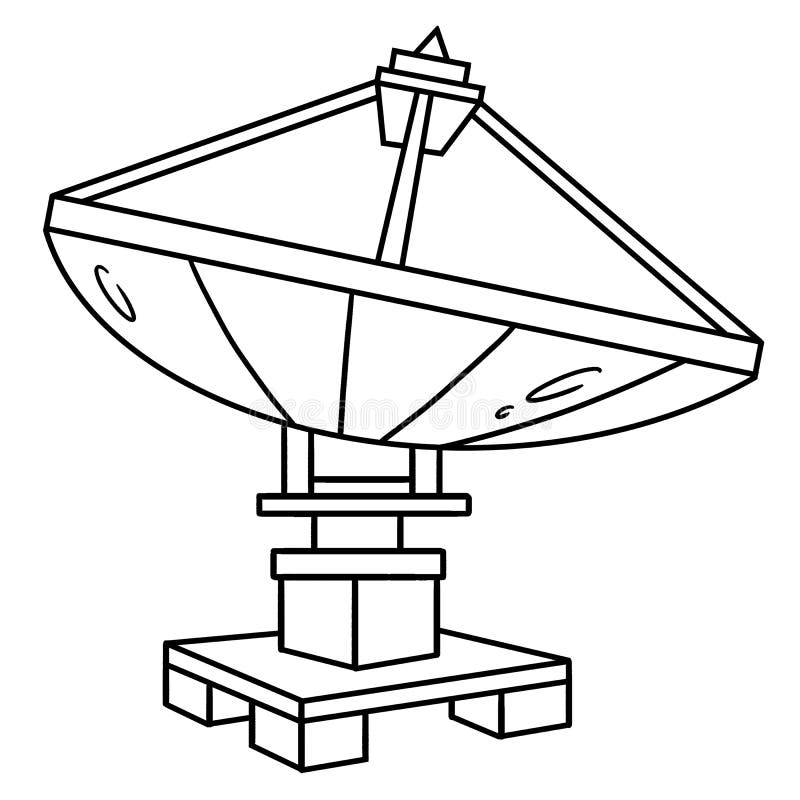 Satellite coloring stock illustrations â satellite coloring stock illustrations vectors clipart