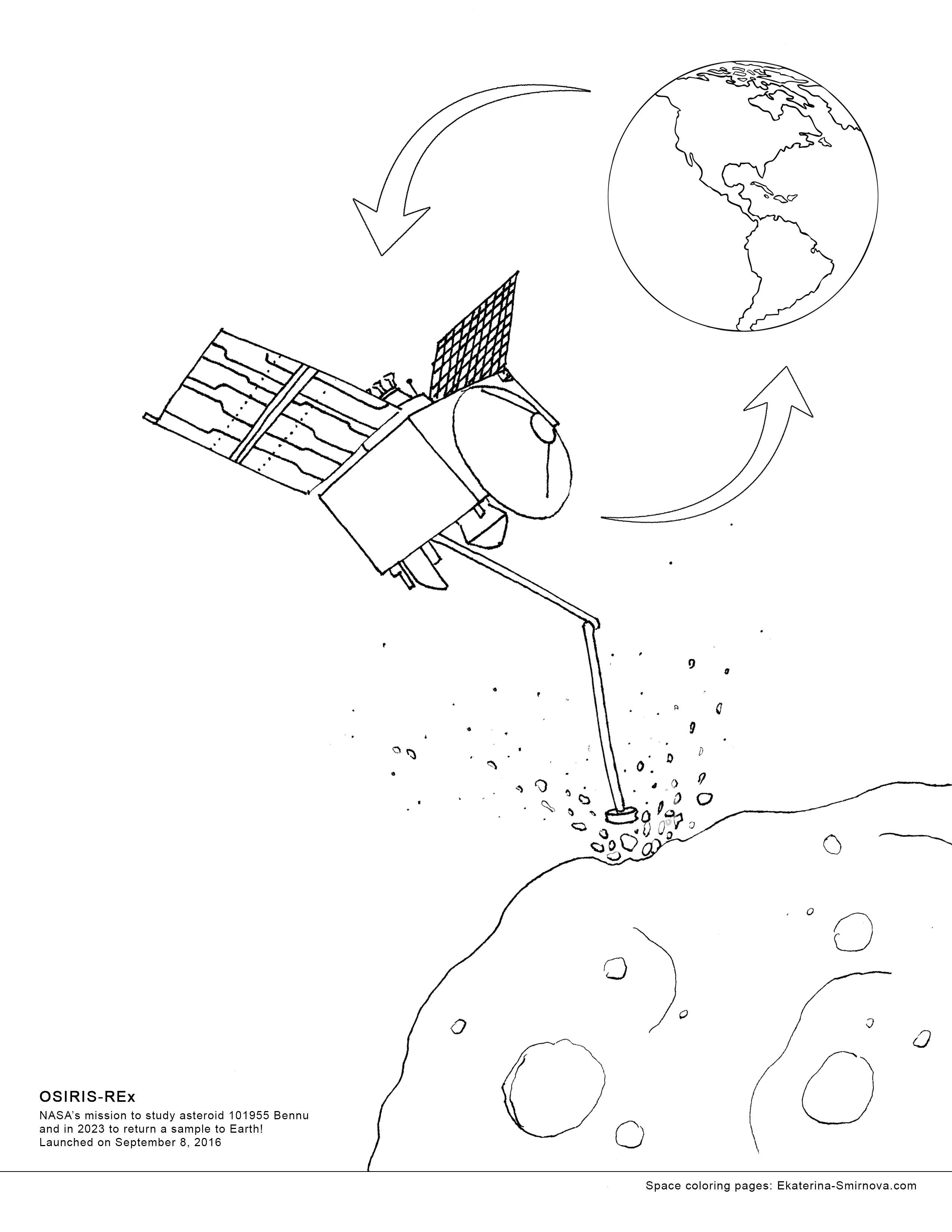 Coloring book for space missions