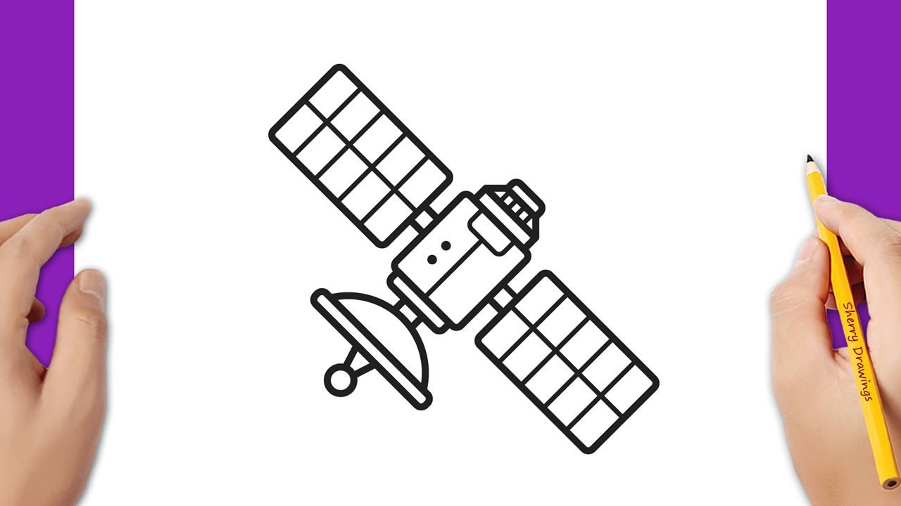 How to draw a satellite easy