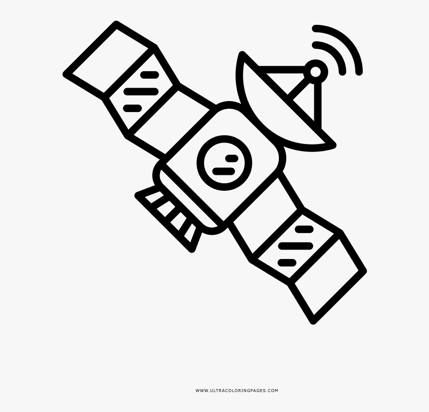 Satellite coloring page