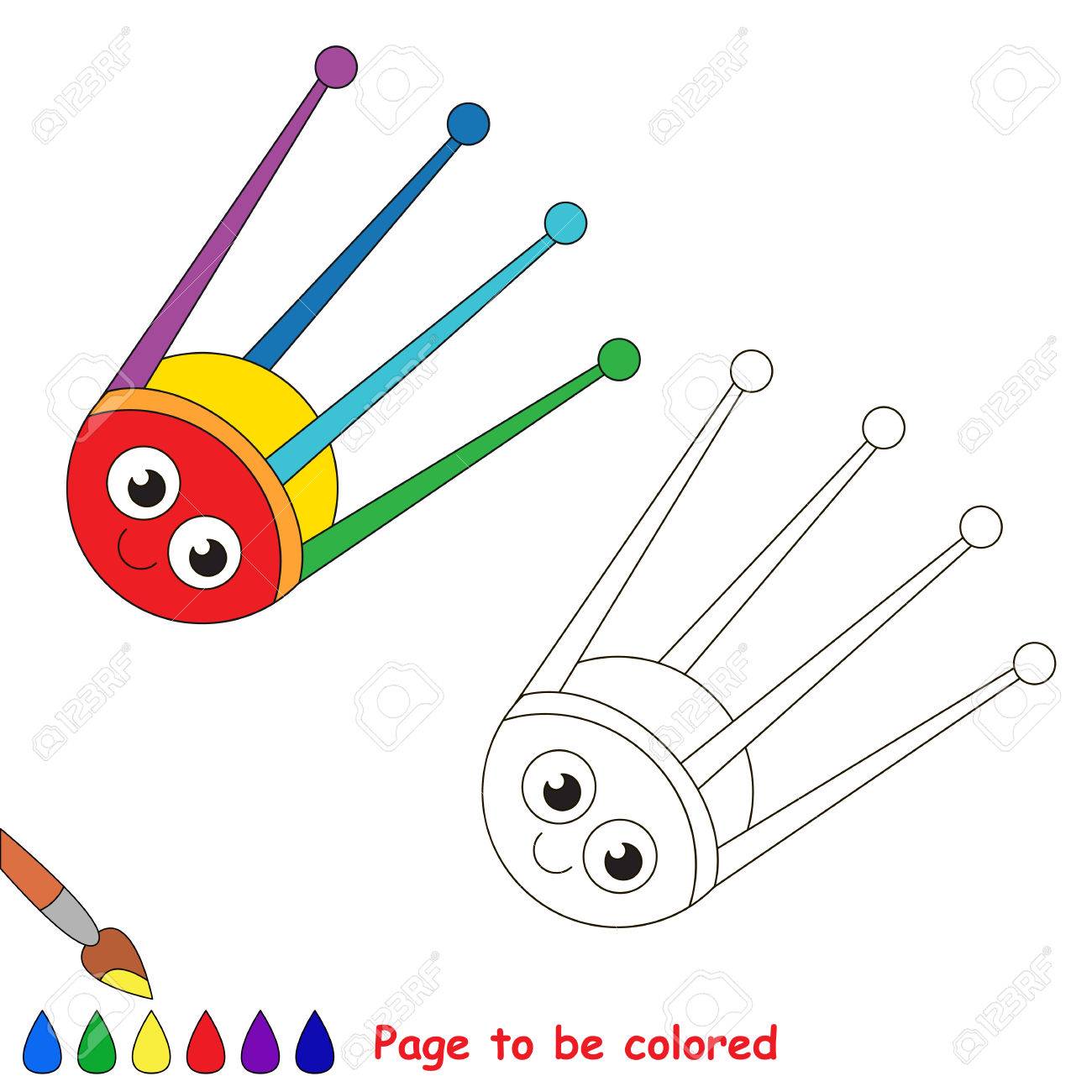 Satellite to be colored the coloring book for preschool kids with easy educational gaming level royalty free svg cliparts vectors and stock illustration image