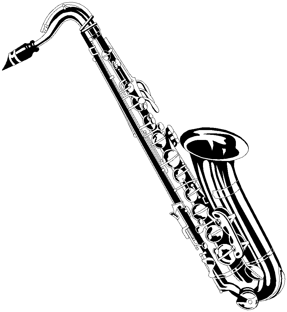 Saxophone coloring pages