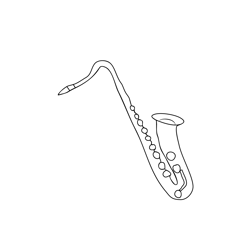 Saxophone coloring pages for kids printable free download