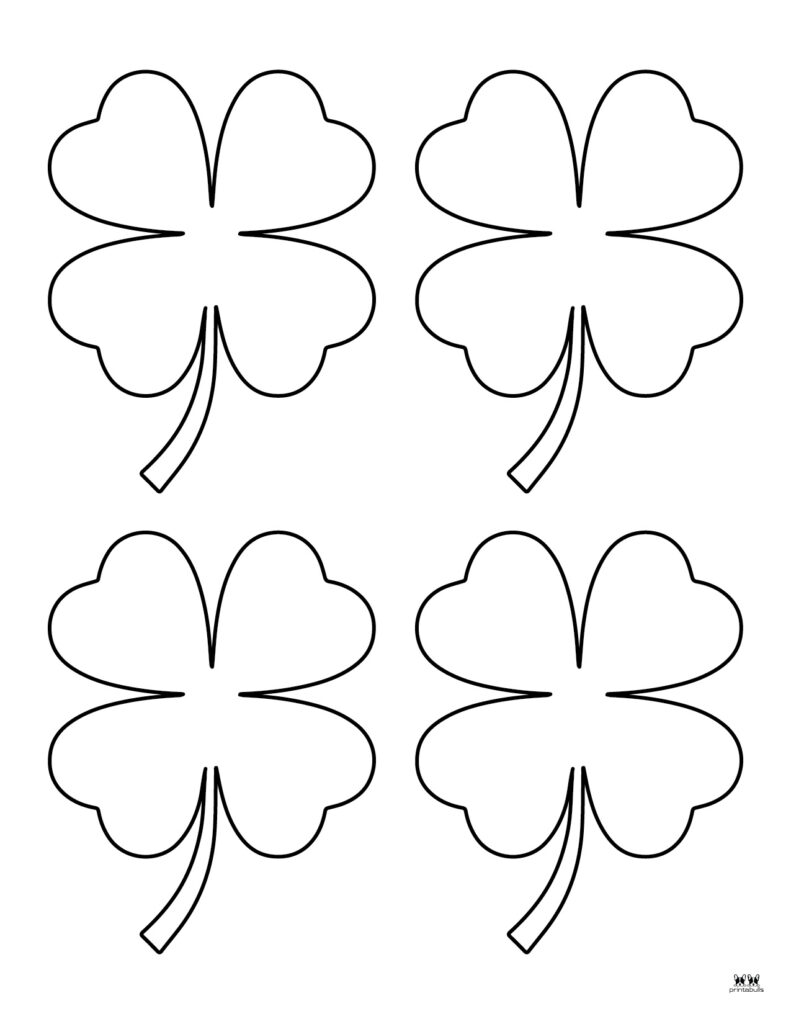 Shamrock templates coloring pages